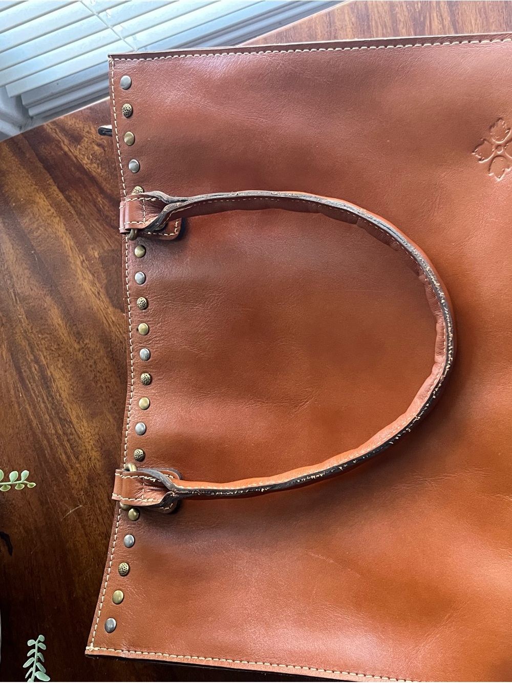NWOT Patricia Nash Zancona Tote Heritage Tan Leather Bag - Picture 8 of 9